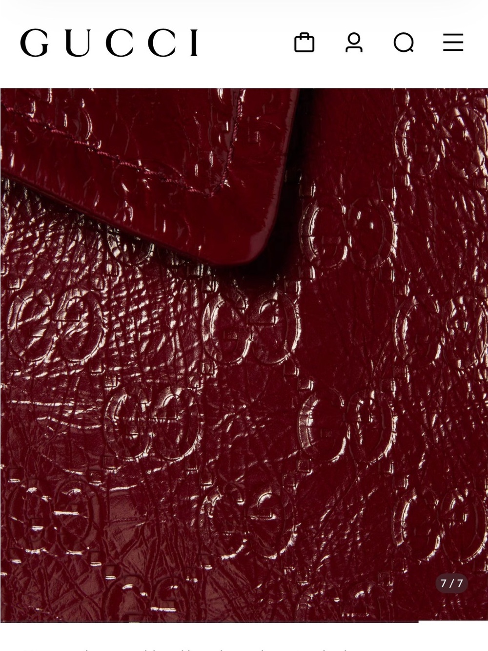 BRAND NEW Gucci Burgundy GG Leather Bomber Jacket - Picture 3 of 5